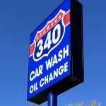 340 Car Wash - Pole Sign